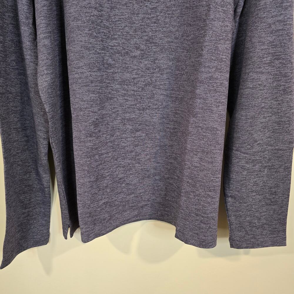 Men's WestZeroOne Heathered Purple Long Sleeve Polo Shirt | Size XL - Picture 4 of 8